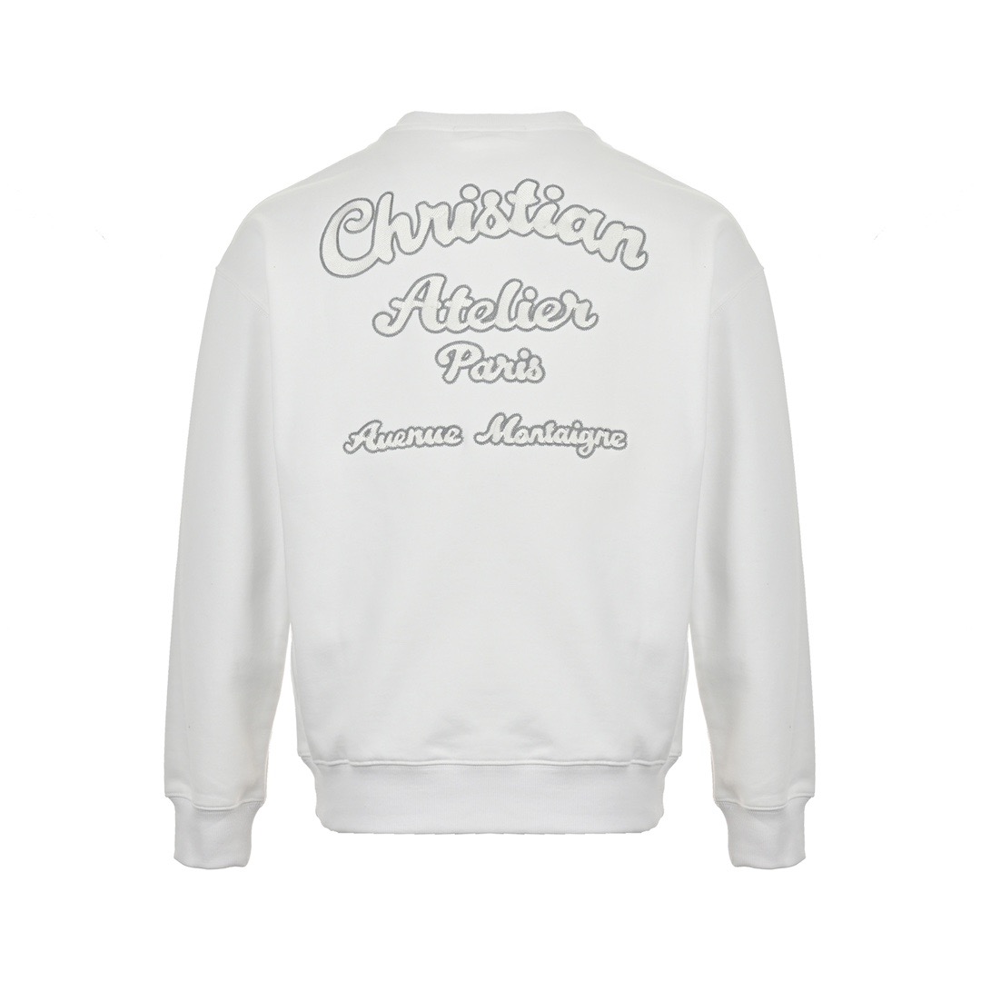Dior/迪奥 23Fw 前后签名字母刺绣圆领卫衣-High Quatity Cheap Brand wholesale wholesaler seller Clothes Bags handbags Sneakers Top Fashion Clothing Shoes from China Factory Chinese suppliers best Quality Beautiful Price Dior/迪奥 23Fw 前后签名字母刺绣圆领卫衣