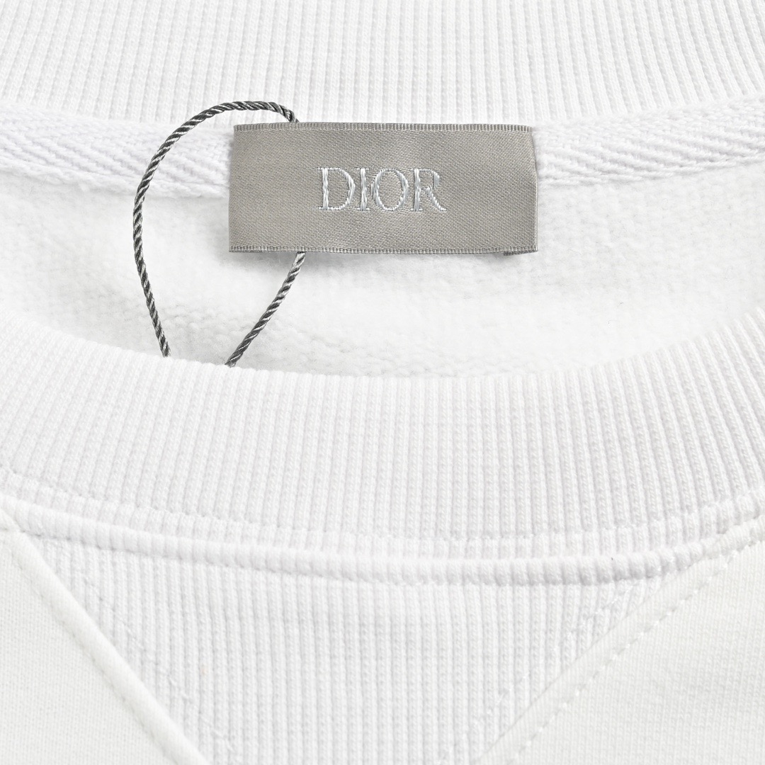 Dior/迪奥 23Fw 前后签名字母刺绣圆领卫衣-High Quatity Cheap Brand wholesale wholesaler seller Clothes Bags handbags Sneakers Top Fashion Clothing Shoes from China Factory Chinese suppliers best Quality Beautiful Price Dior/迪奥 23Fw 前后签名字母刺绣圆领卫衣