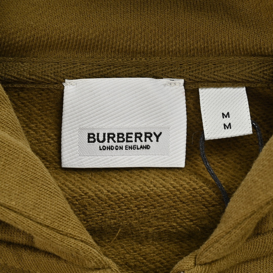 Burberry/巴宝莉 24Fw TB刺绣条纹抓绒拉链连帽外套