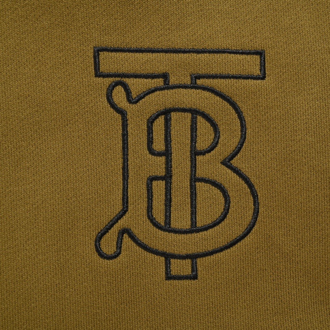 Burberry/巴宝莉 24Fw TB刺绣条纹抓绒拉链连帽外套
