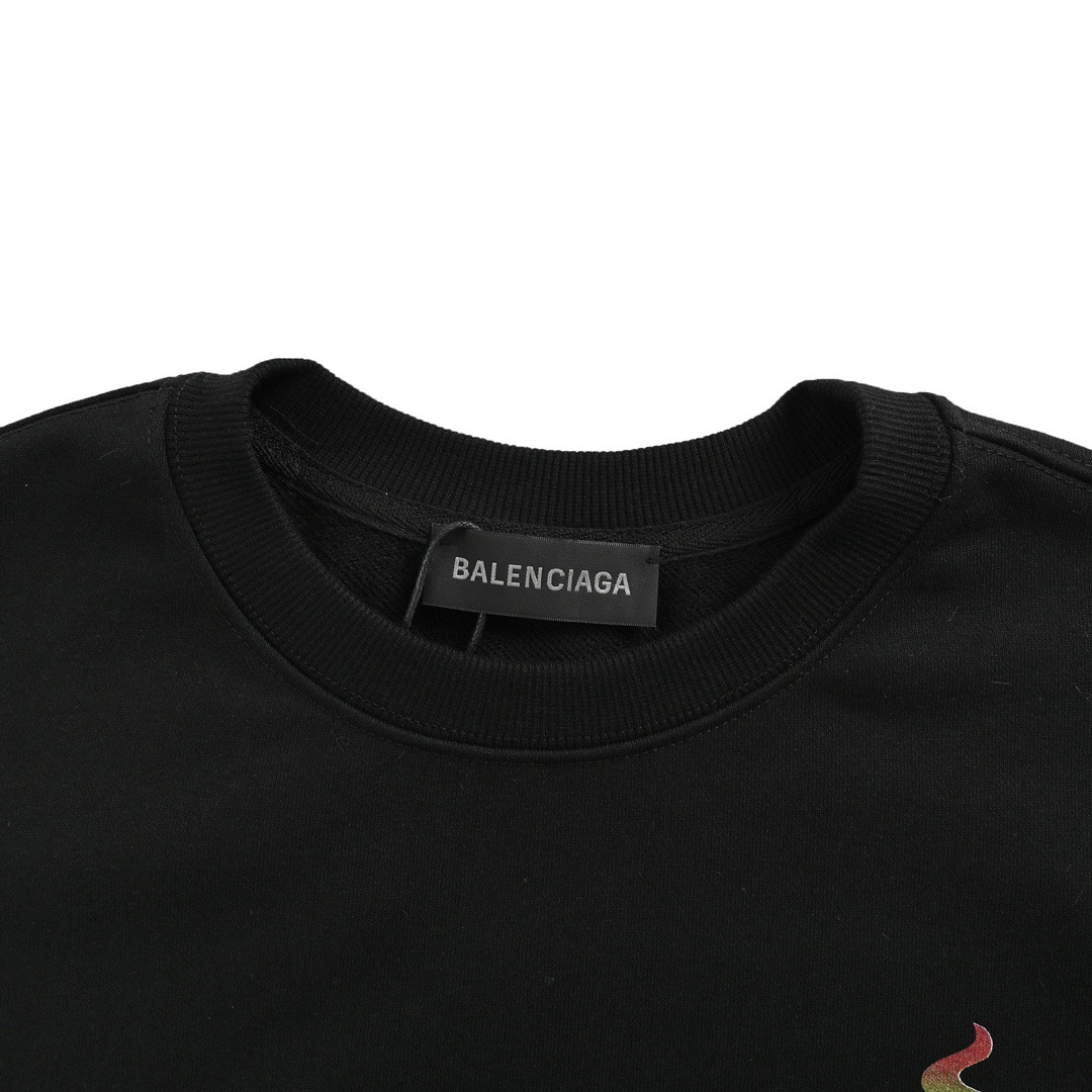Balenciaga/巴黎世家 24Fw 火炬字母印花圆领卫衣-High Quatity Cheap Brand wholesale wholesaler seller Clothes Bags handbags Sneakers Top Fashion Clothing Shoes from China Factory Chinese suppliers best Quality Beautiful Price Balenciaga/巴黎世家 24Fw 火炬字母印花圆领卫衣