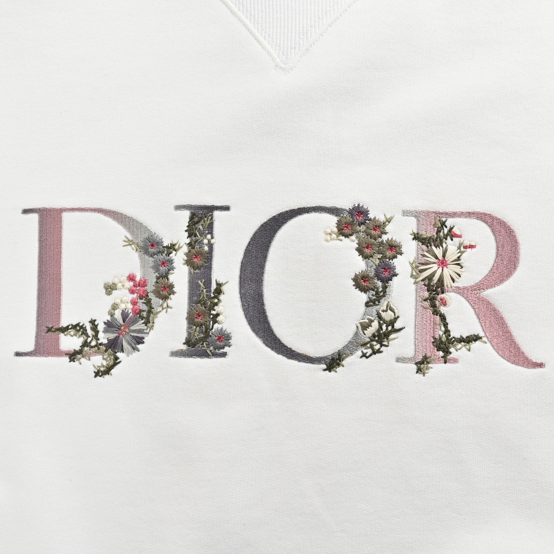 Dior/迪奥 23Fw 渐变花卉字母刺绣圆领卫衣-High Quatity Cheap Brand wholesale wholesaler seller Clothes Bags handbags Sneakers Top Fashion Clothing Shoes from China Factory Chinese suppliers best Quality Beautiful Price Dior/迪奥 23Fw 渐变花卉字母刺绣圆领卫衣