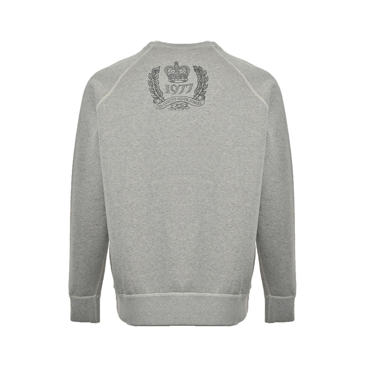 SAINT MICHAEL 24FW 伊丽莎白女王做旧印花圆领卫衣