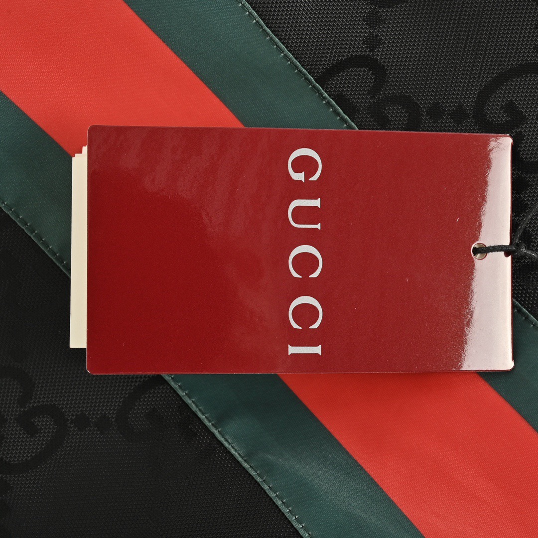 Gucci /古驰 24Fw 红绿织带暗纹风衣外套