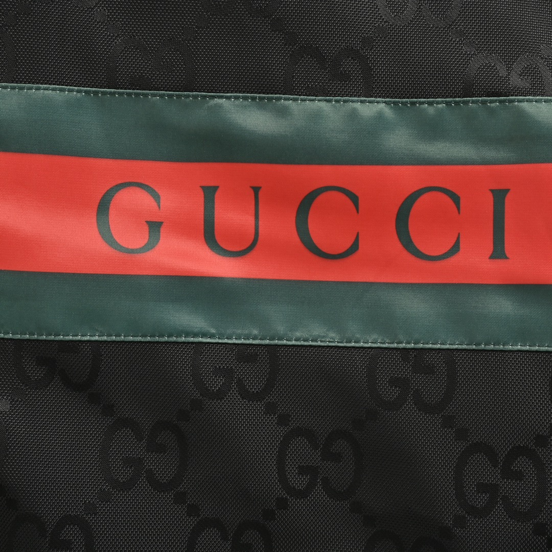 Gucci /古驰 24Fw 红绿织带暗纹风衣外套