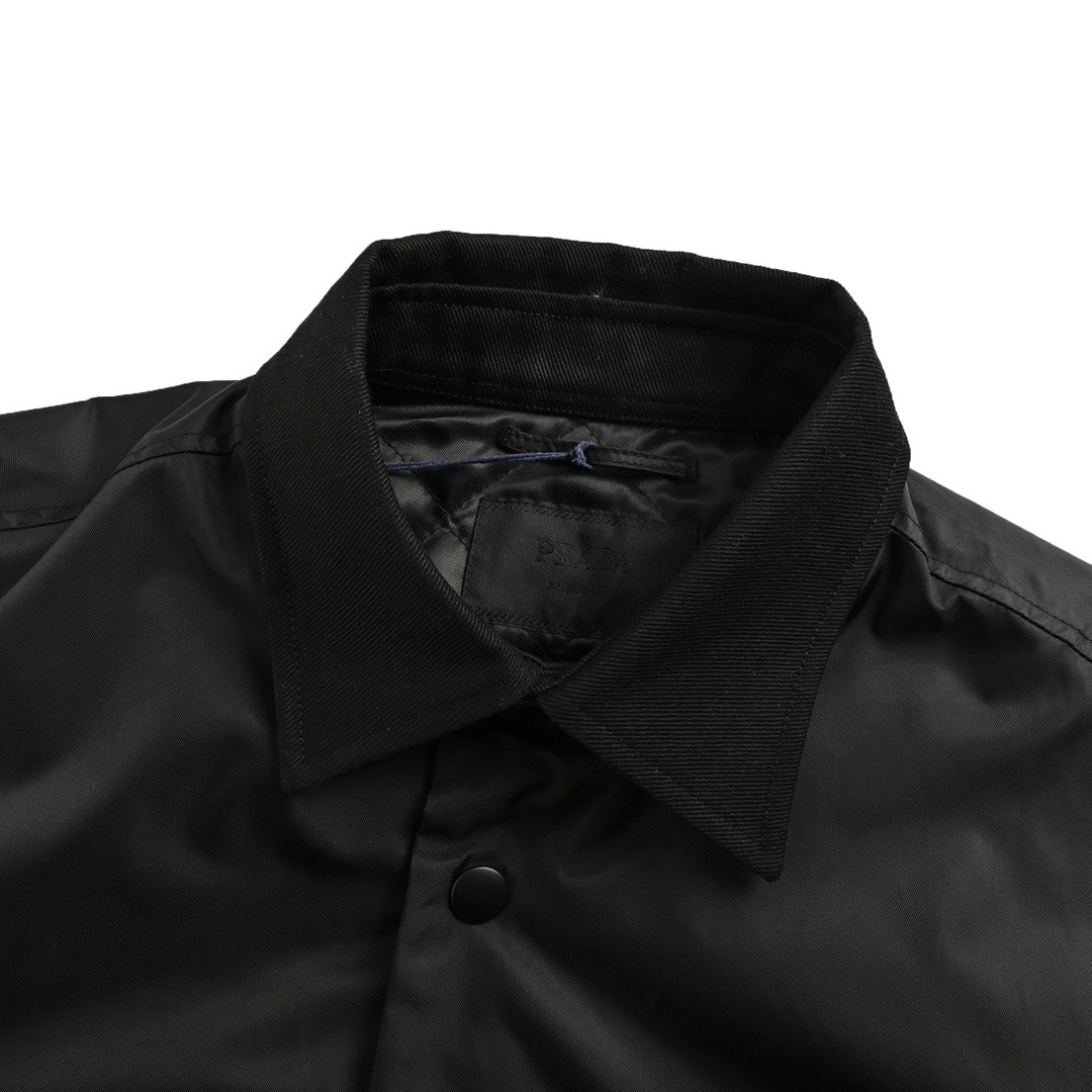 Prada/普拉达 24Fw 三角标翻盖棉服外套