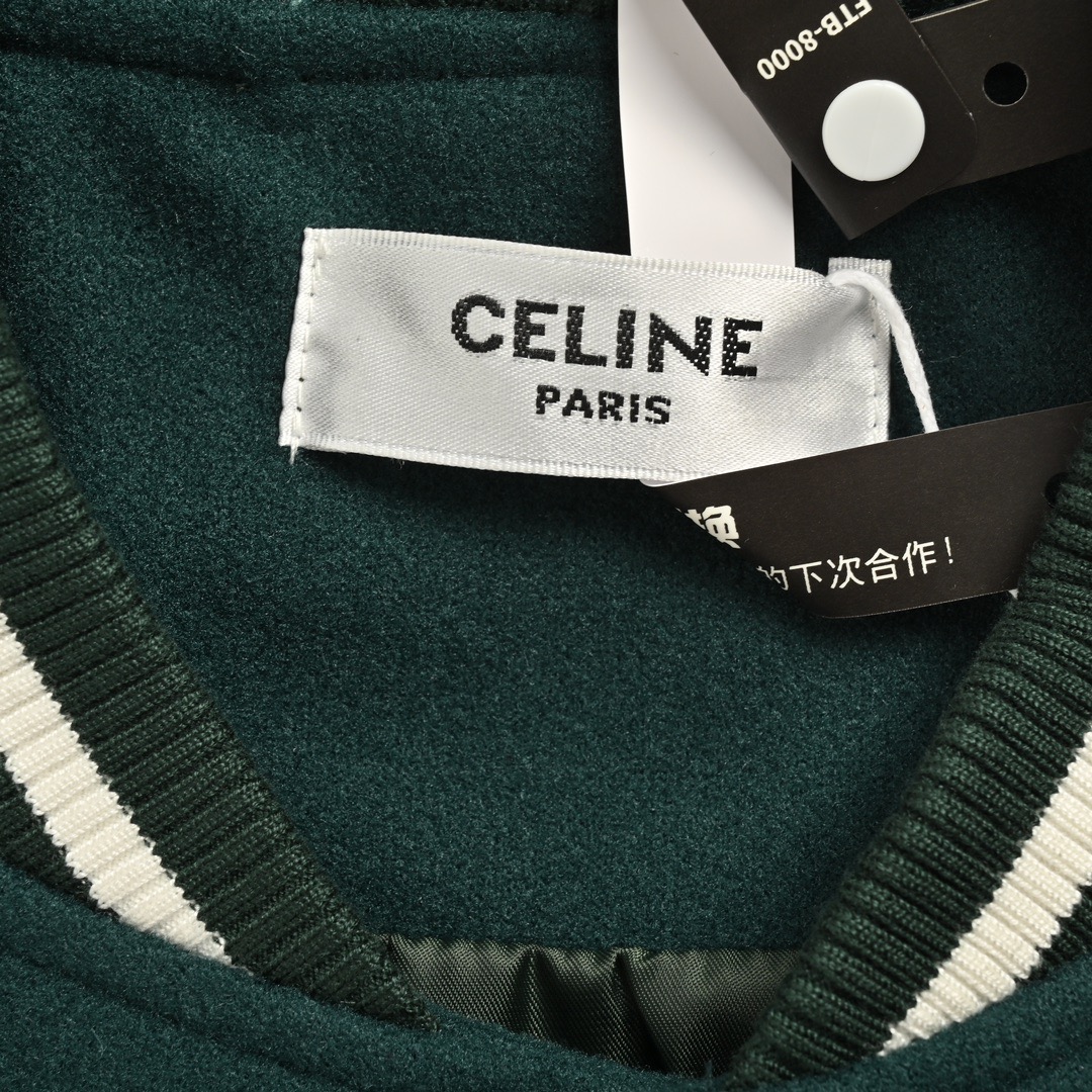 Celine/赛琳 拼接刺绣棒球服夹克外套