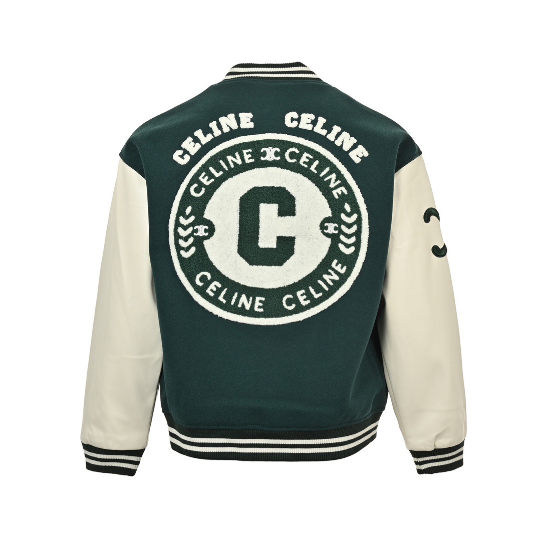 Celine/赛琳 拼接刺绣棒球服夹克外套