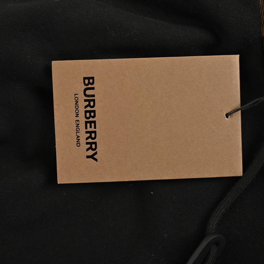 Burberry/巴宝莉 23Fw 格纹帽拼接拉链连帽卫衣外套