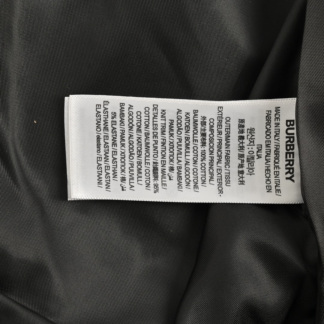 Burberry/巴宝莉 24Fw 条纹刺绣战马拼接棒球服外套