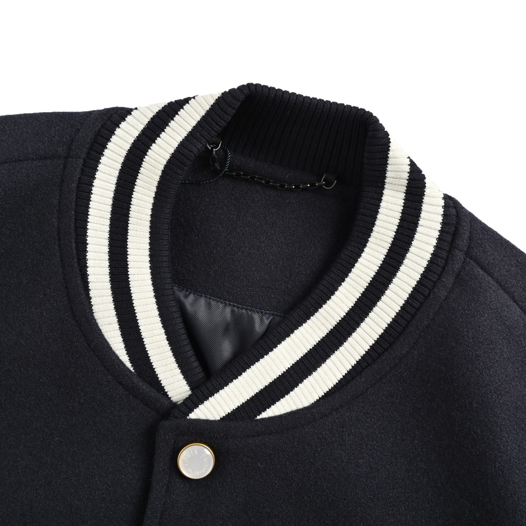 Louis Vuitton/路易威登 24Fw 海螺刺绣字母logo棒球服外套