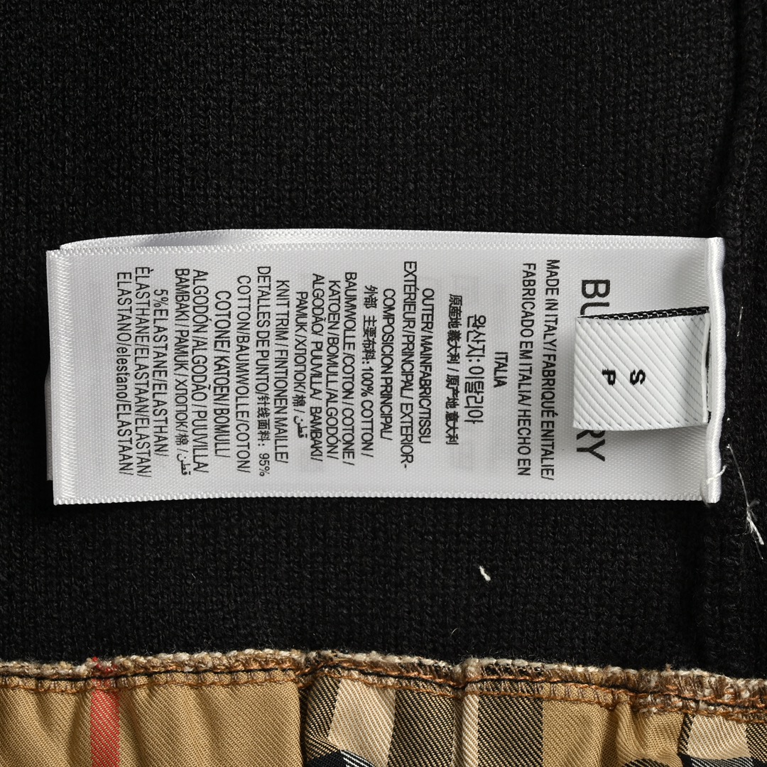 Burberry/巴宝莉 格纹拼接针织毛衣-莆田鞋,莆田鞋货源,高仿鞋,高仿鞋货源,安福档口,莆田高仿鞋,莆田鞋批发,高仿鞋批发,莆田高仿运动鞋,高仿运动鞋,莆田运动鞋 Burberry/巴宝莉 格纹拼接针织毛衣