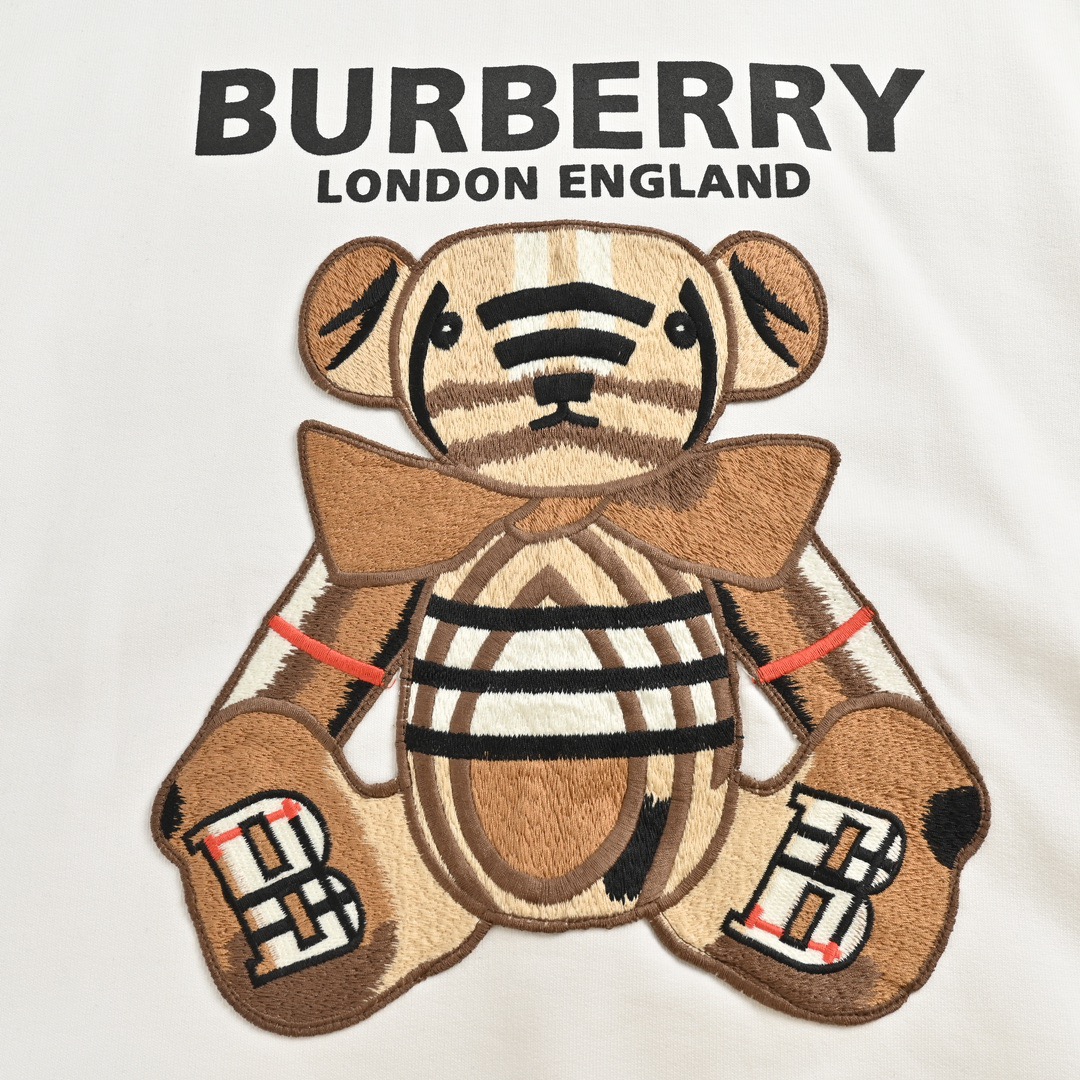 Burberry/巴宝莉 刺绣泰迪小熊连帽卫衣