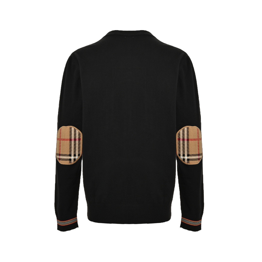 Burberry/巴宝莉 手臂补丁格纹圆领毛衣-莆田鞋,莆田鞋货源,高仿鞋,高仿鞋货源,安福档口,莆田高仿鞋,莆田鞋批发,高仿鞋批发,莆田高仿运动鞋,高仿运动鞋,莆田运动鞋 Burberry/巴宝莉 手臂补丁格纹圆领毛衣