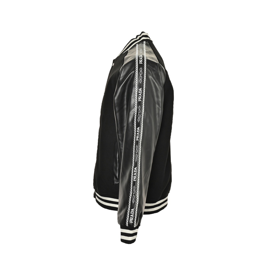 Prada/普拉达 三角标刺绣拼接棒球服夹克外套