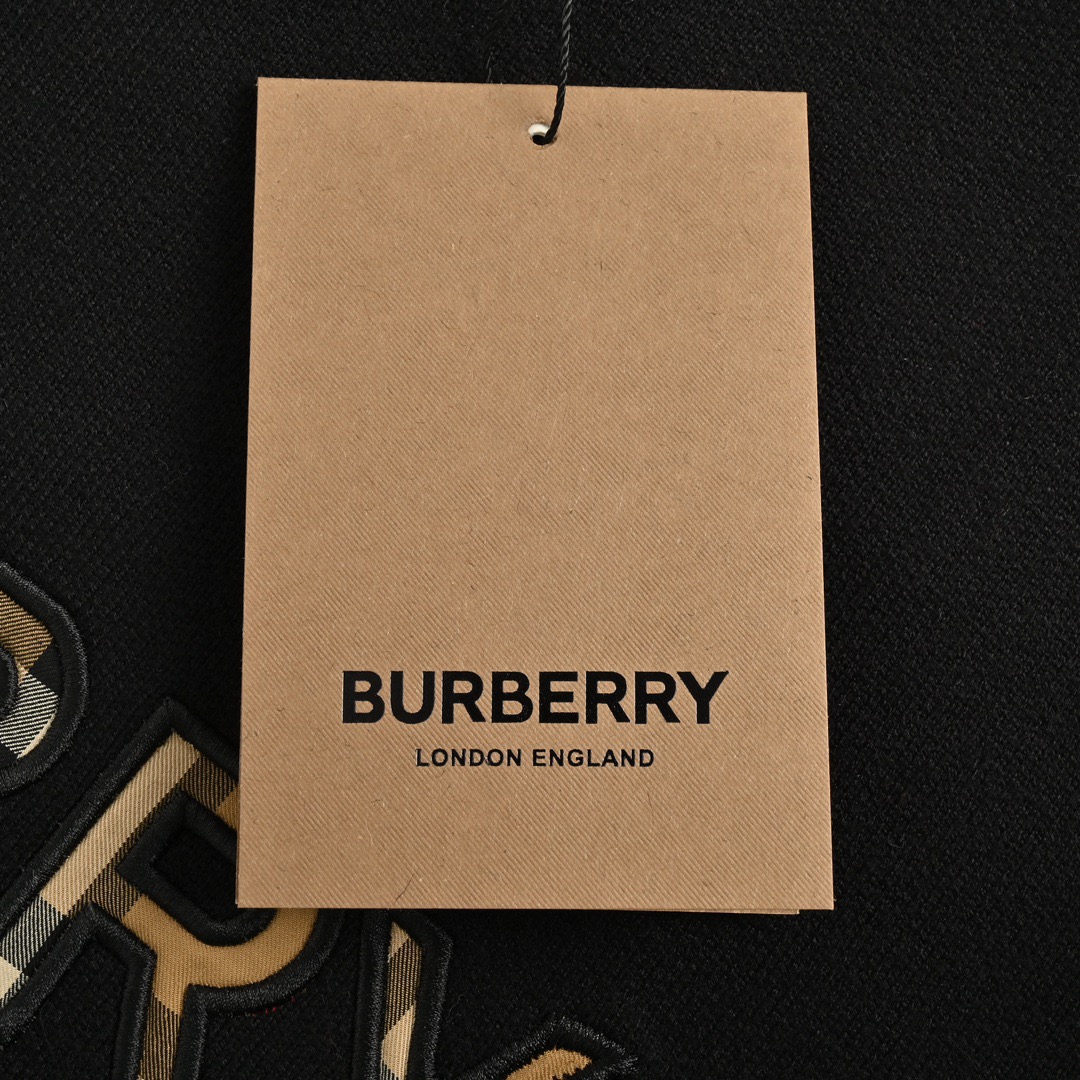 Burberry/巴宝莉 格纹字母刺绣针织套头毛衣