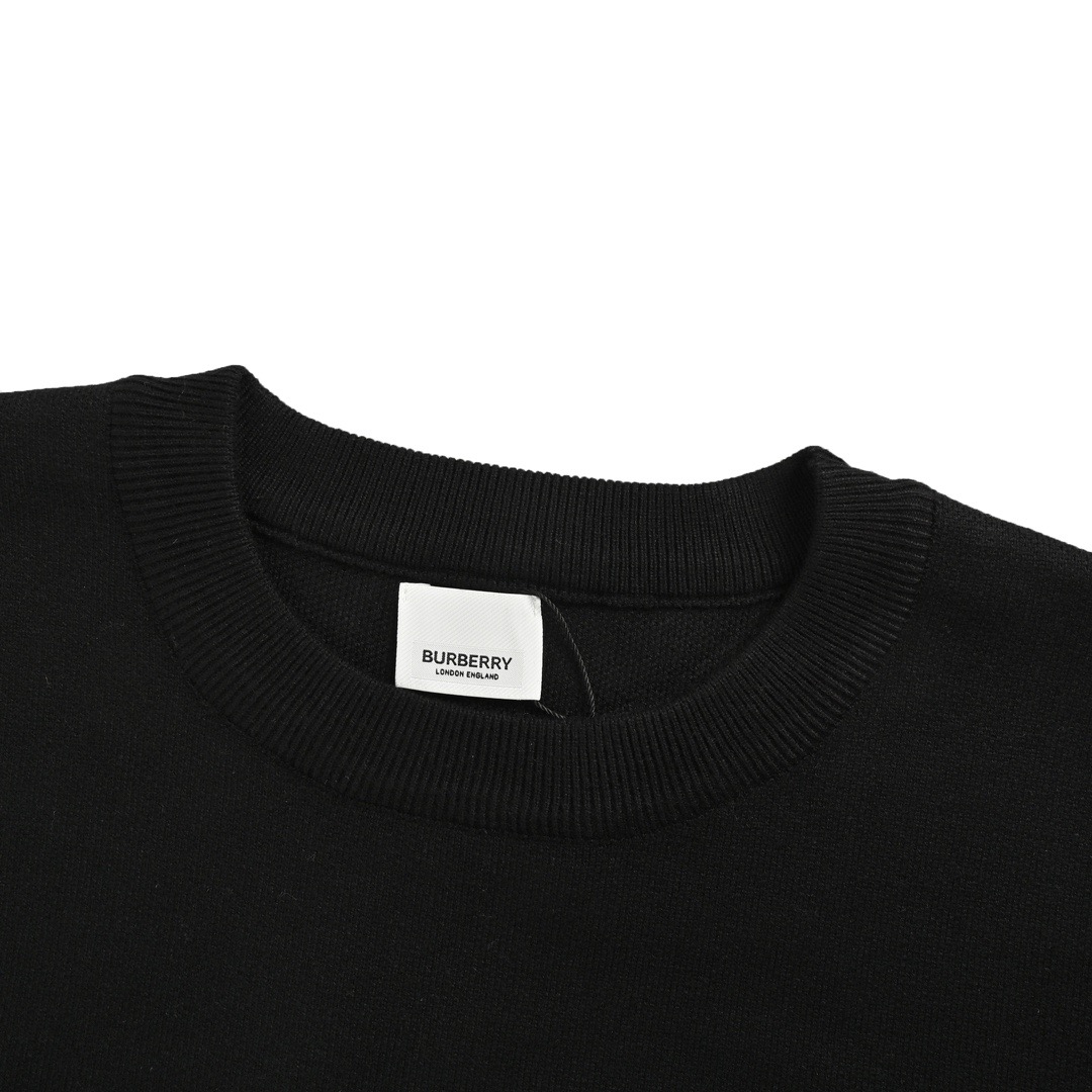 Burberry/巴宝莉 格纹字母刺绣针织套头毛衣