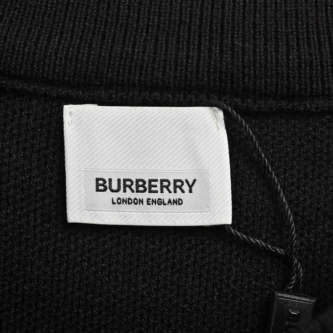 Burberry/巴宝莉 格纹字母刺绣针织套头毛衣