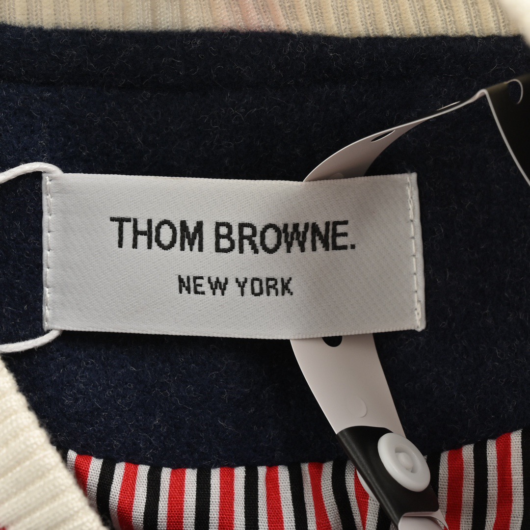 Thom Browne/汤姆布朗 双色拼接棒球服夹克外套