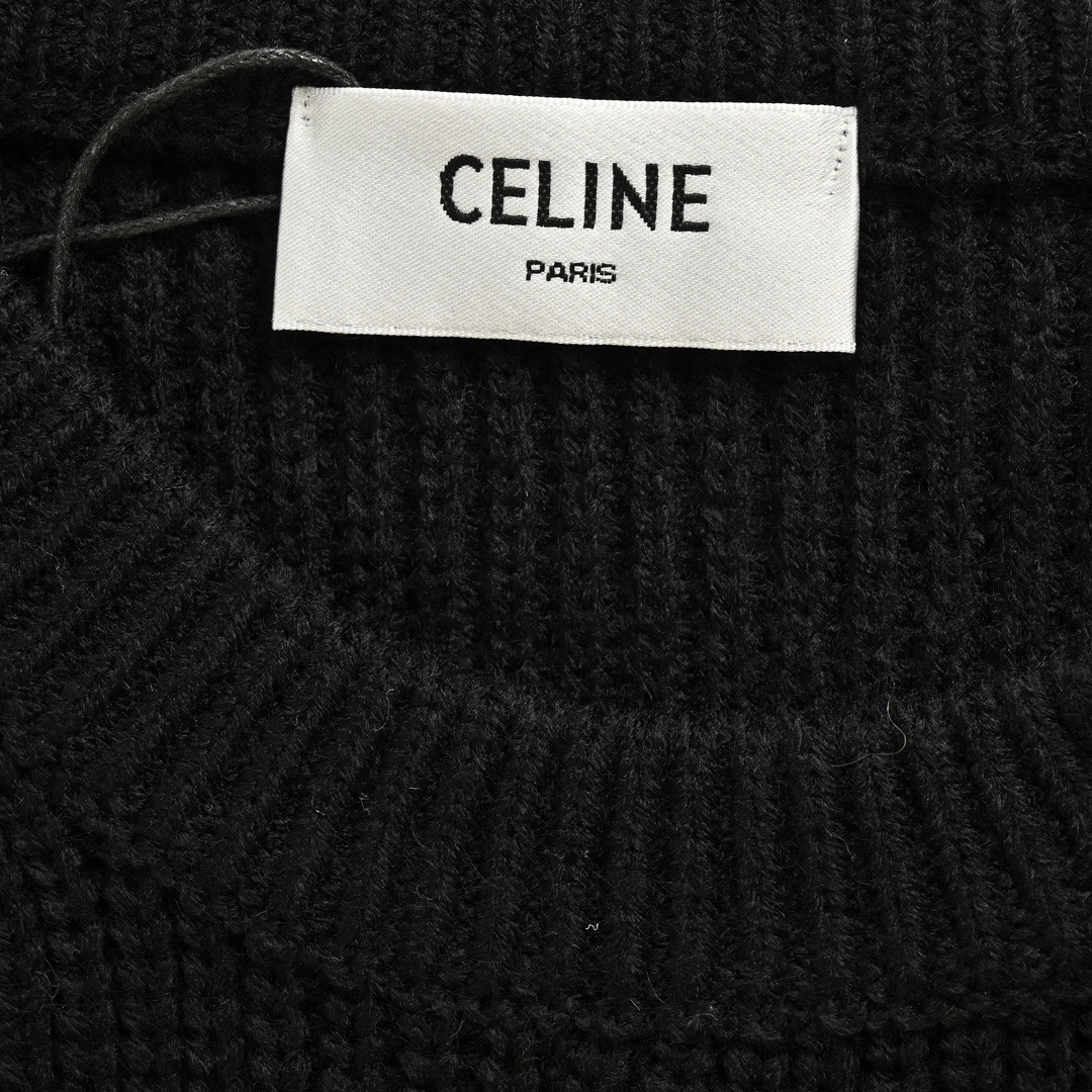 Celine/赛琳 21Fw 贴布字母logo圆领毛衣