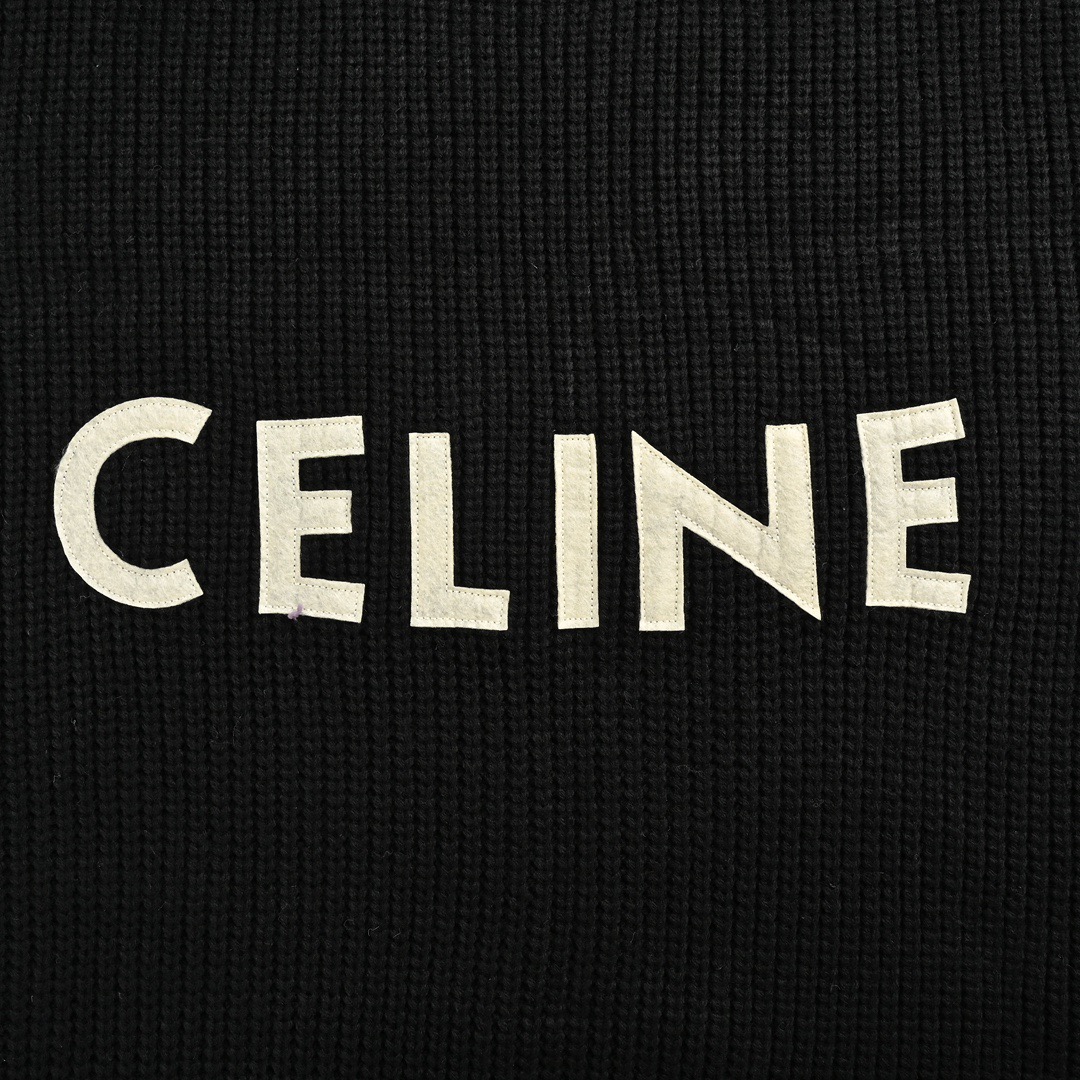 Celine/赛琳 21Fw 贴布字母logo圆领毛衣