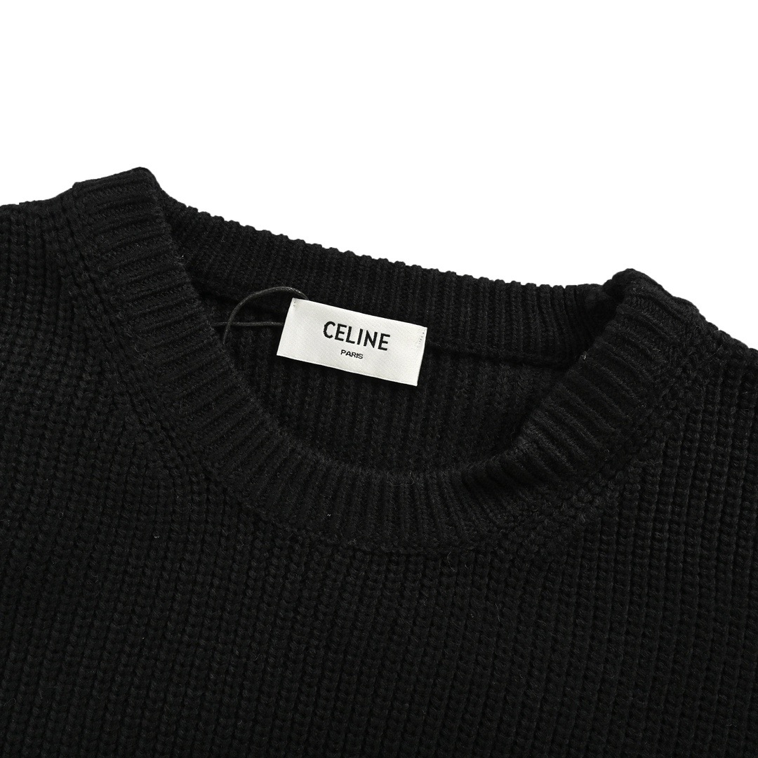 Celine/赛琳 21Fw 贴布字母logo圆领毛衣