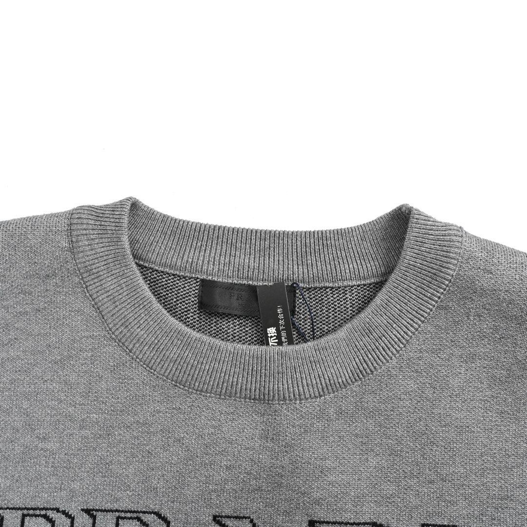 Prada/普拉达 24Fw 提花字母logo圆领毛衣