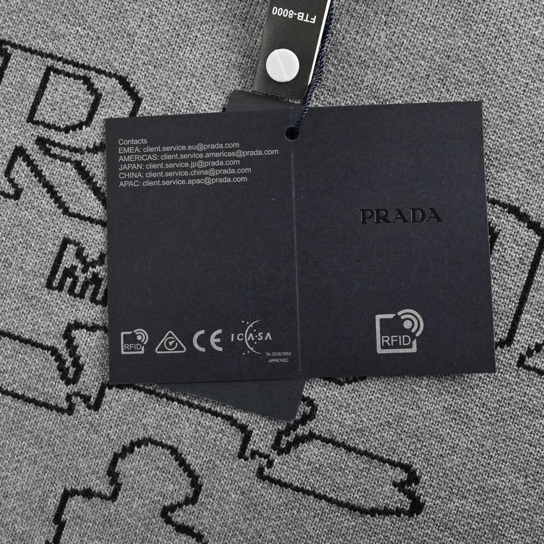 Prada/普拉达 24Fw 提花字母logo圆领毛衣