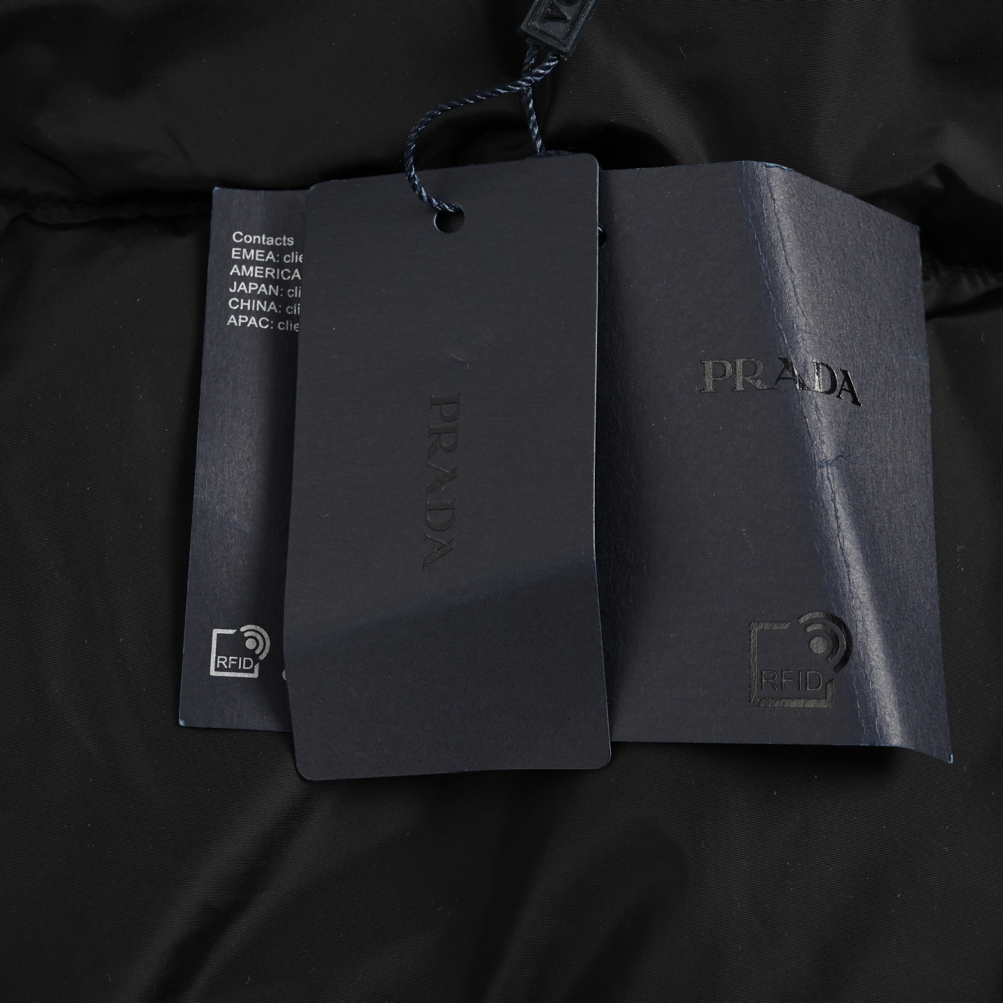 Prada/普拉达 女士三角标收腰中长款羽绒服