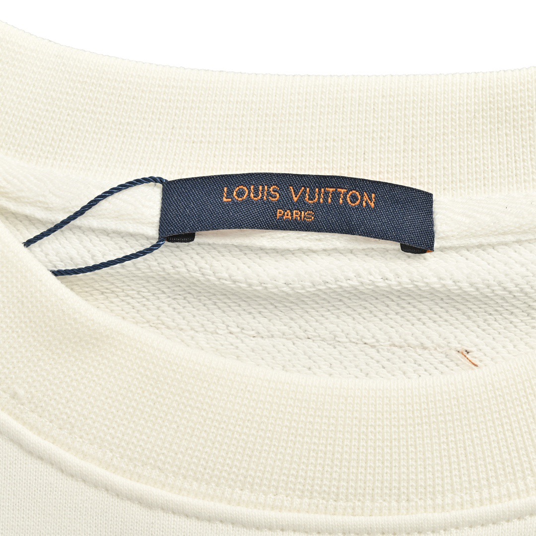 Louis Vuitton/路易威登 24Fw 前后涂鸦字母logo圆领卫衣-莆田鞋,莆田鞋货源,高仿鞋,高仿鞋货源,安福档口,莆田高仿鞋,莆田鞋批发,高仿鞋批发,莆田高仿运动鞋,高仿运动鞋,莆田运动鞋 Louis Vuitton/路易威登 24Fw 前后涂鸦字母logo圆领卫衣