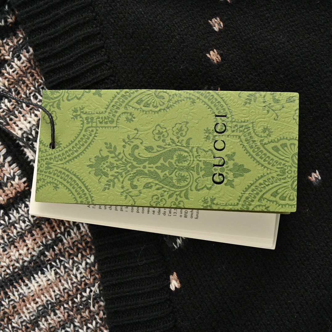 Gucci/古驰 GG互扣提花开衫针织衫毛衣