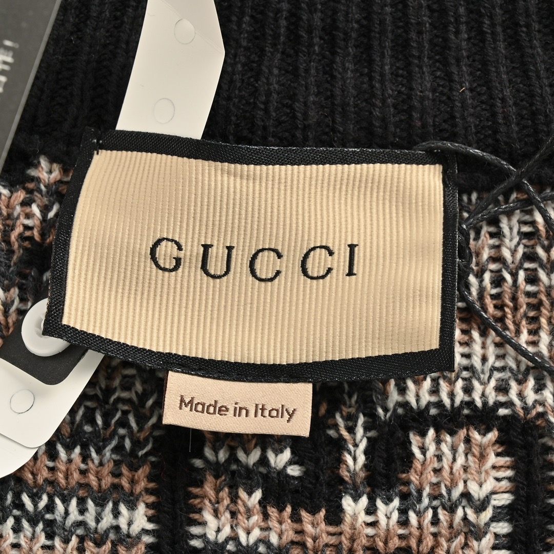 Gucci/古驰 GG互扣提花开衫针织衫毛衣
