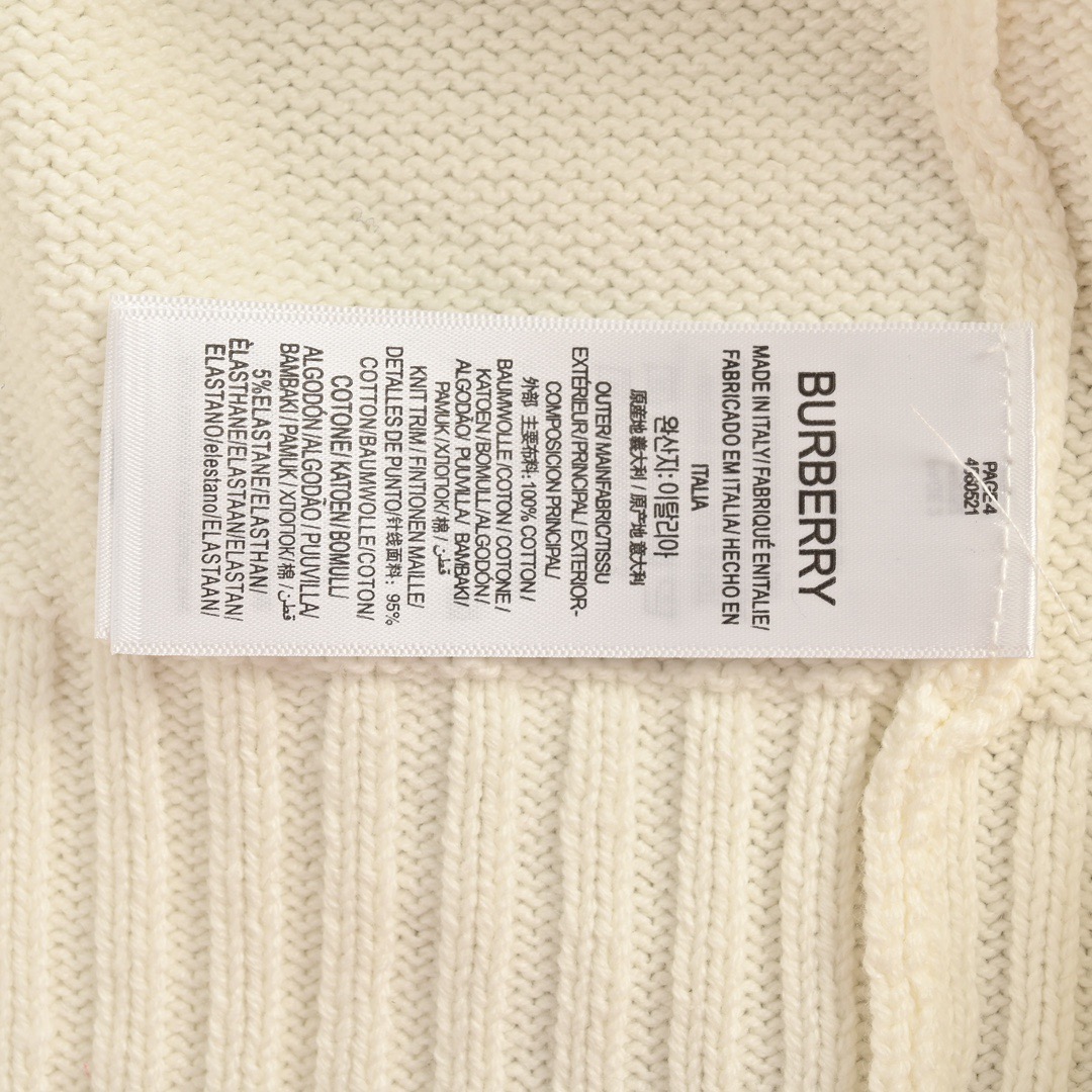 Burberry/巴宝莉 TB刺绣logo标识开衫毛衣