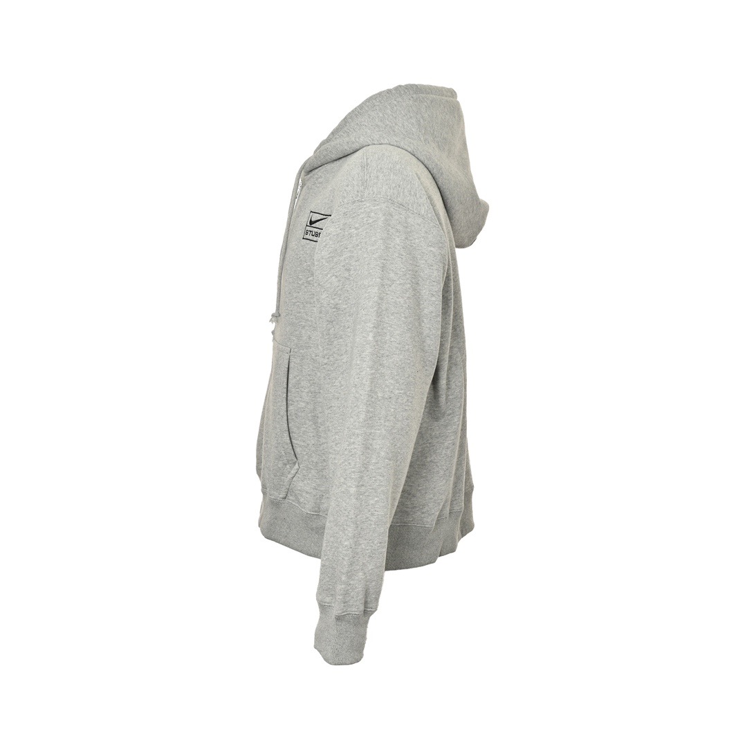 Stussy & Nike 联名款刺绣logo纯色拉链连帽卫衣外套