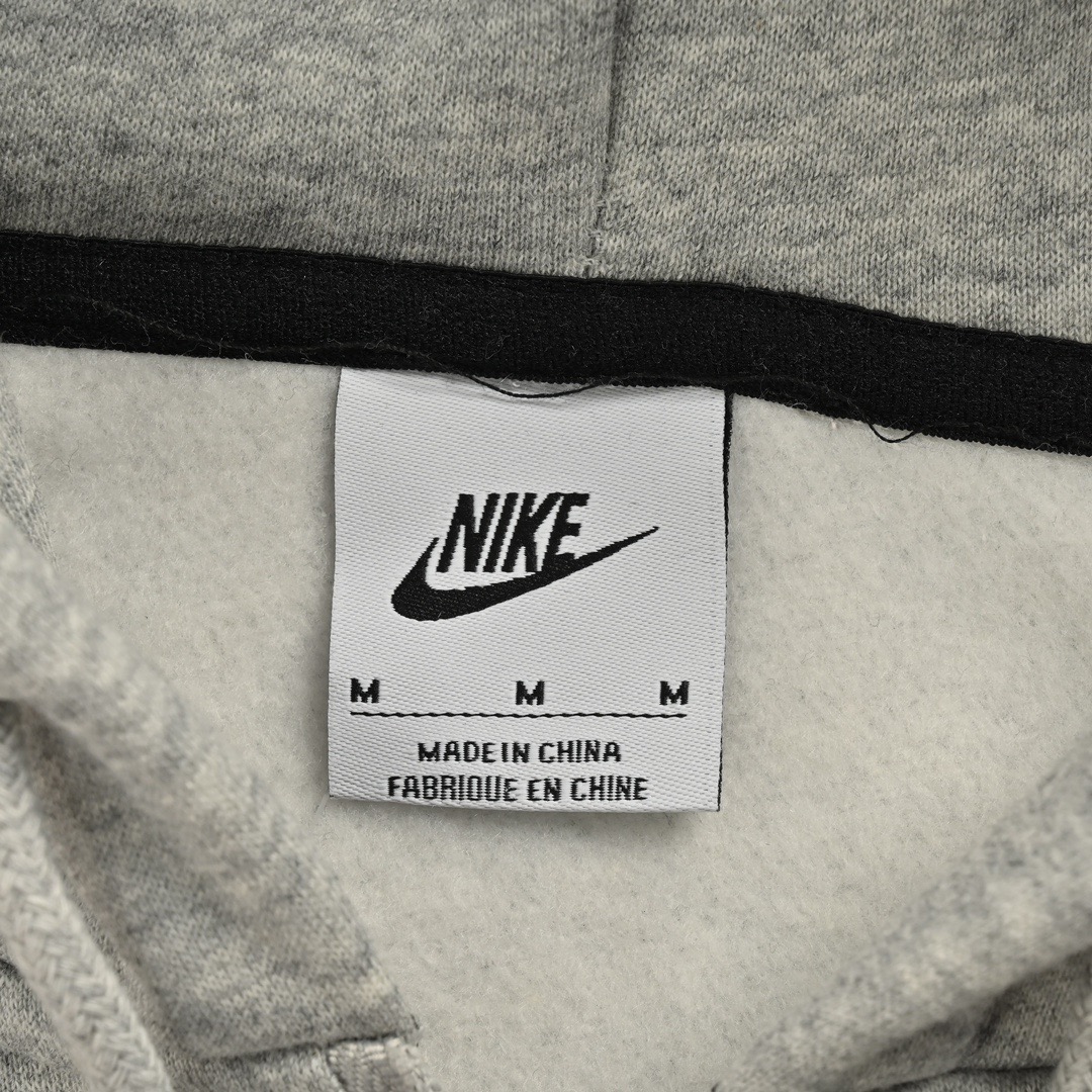 Stussy & Nike 联名款刺绣logo纯色拉链连帽卫衣外套