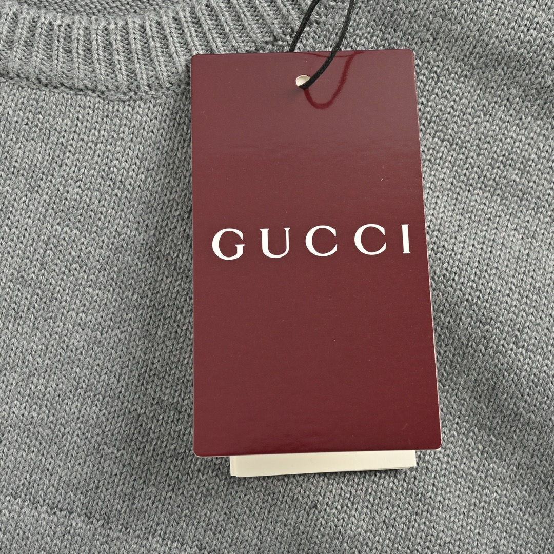 Gucci/古驰 24Fw 草写签名字母提花圆领毛衣-莆田鞋,莆田鞋货源,高仿鞋,高仿鞋货源,安福档口,莆田高仿鞋,莆田鞋批发,高仿鞋批发,莆田高仿运动鞋,高仿运动鞋,莆田运动鞋 Gucci/古驰 24Fw 草写签名字母提花圆领毛衣