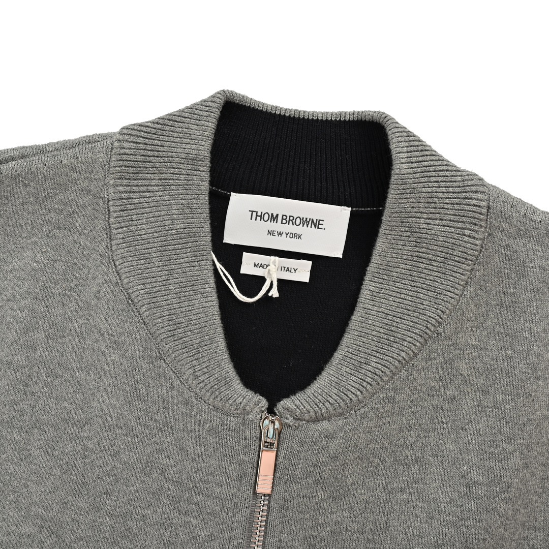 Thom Browne/汤姆布朗 24Fw 孔雀拉链棒球服外套