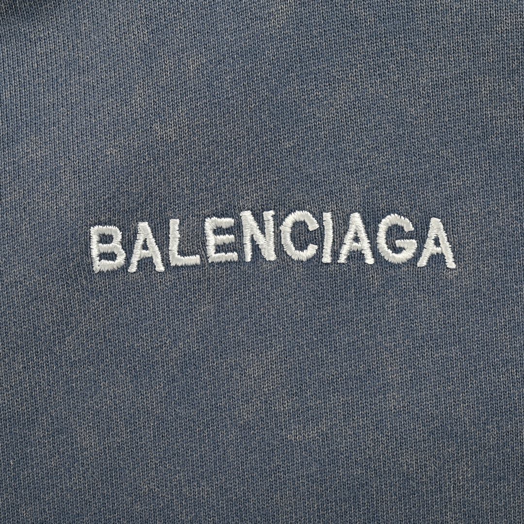 Balenciaga/巴黎世家 前后刺绣字母水洗连帽卫衣