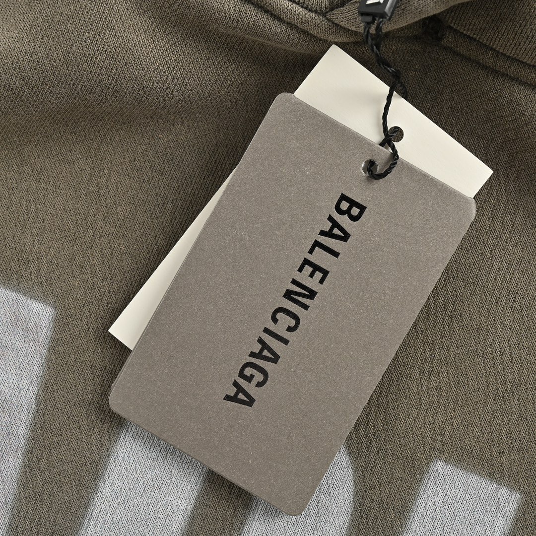 Balenciaga/巴黎世家 24Fw 胸前“PARIS”字母印花加绒连帽卫衣