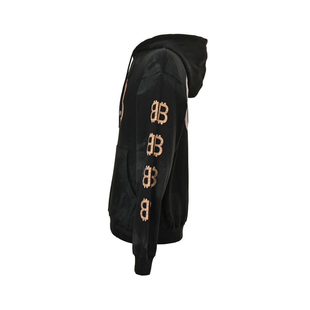 Balenciaga/巴黎世家 双B比特币水洗连帽卫衣