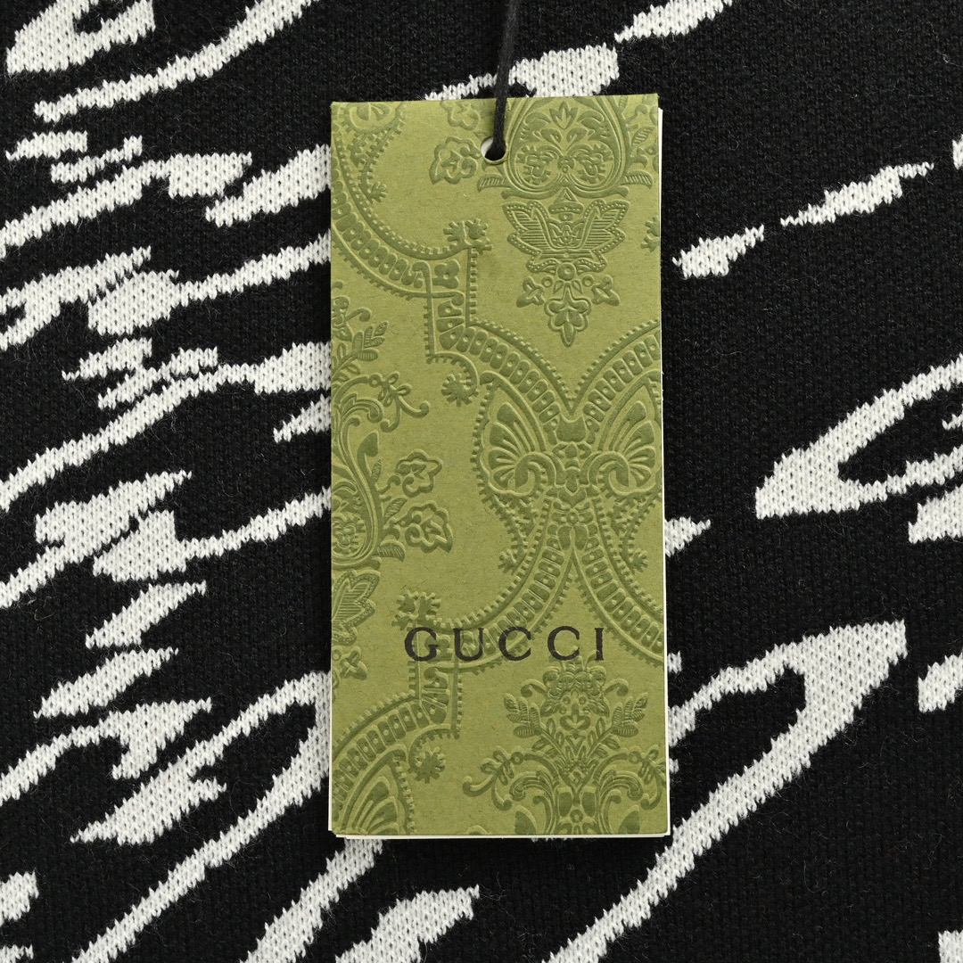 Gucci/古驰 24Fw 扭曲满印双G提花毛衣 本款圆领衫