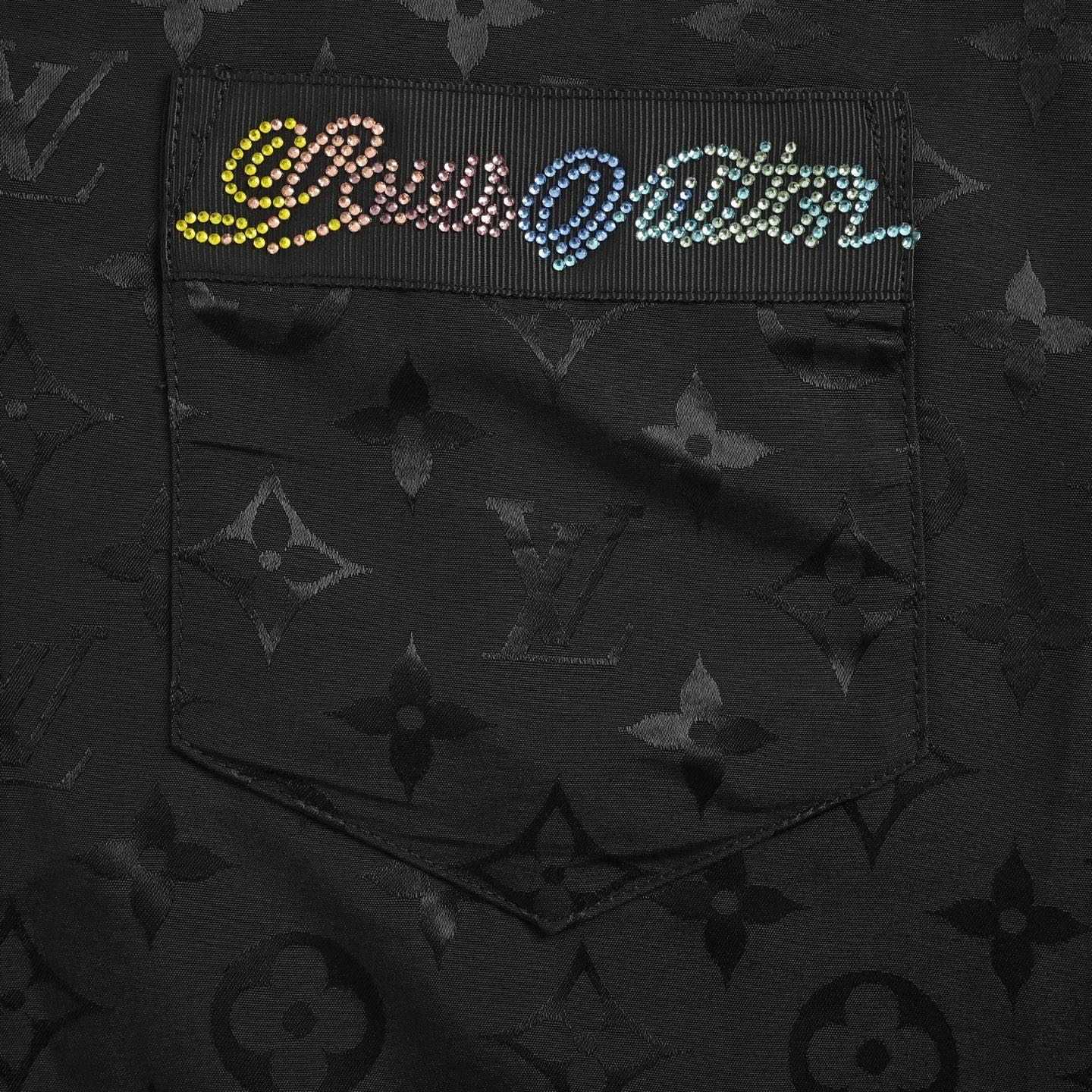 Louis Vuitton/路易威登 25Fw 老花波纹提花彩钻衬衫外套