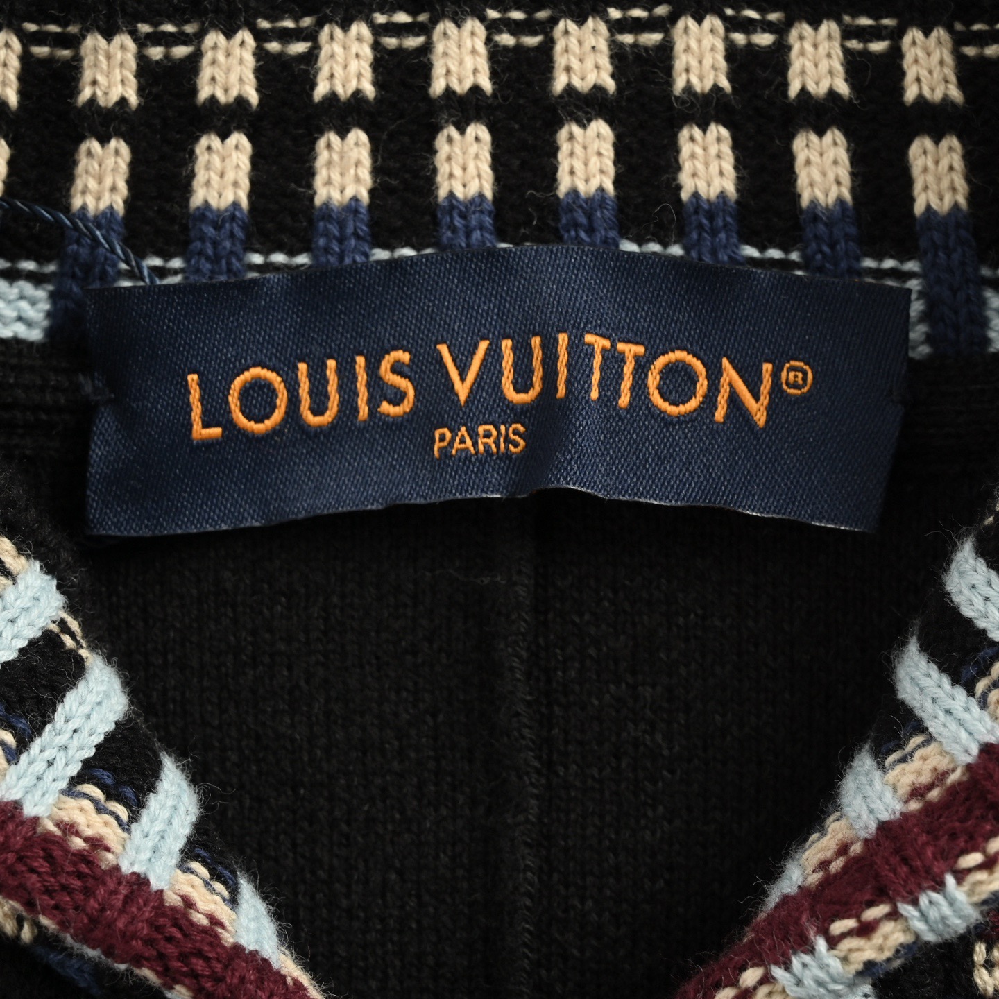 Louis Vuitton/路易威登 25Fw 刺绣徽标针织毛衣夹克外套
