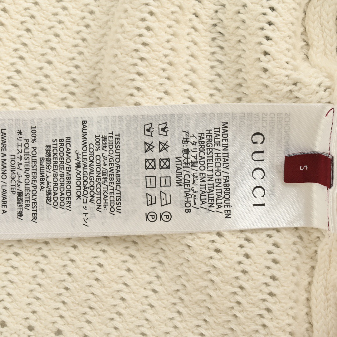 Gucci/古驰 24Fw 下摆条纹粗针毛衣开衫 在2024年秋冬季系列中