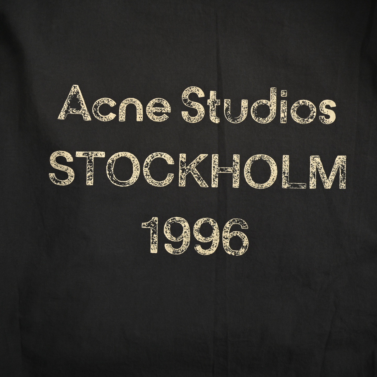Acne Studios 1996做旧字母印花夹克外套 黑白