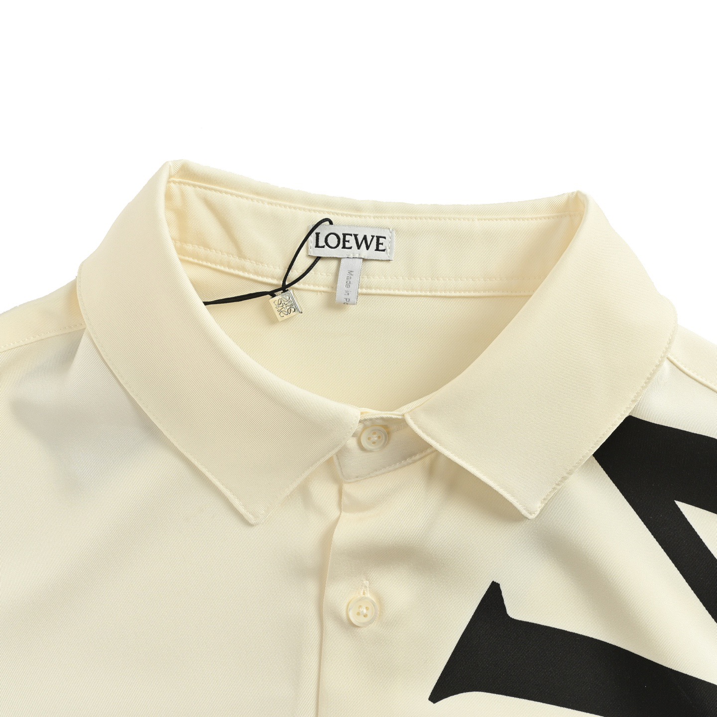 Loewe/罗意威 25Fw 徽标大字母logo印花丝绸衬衫 定制桑蚕丝丝绸料舒适贴肤