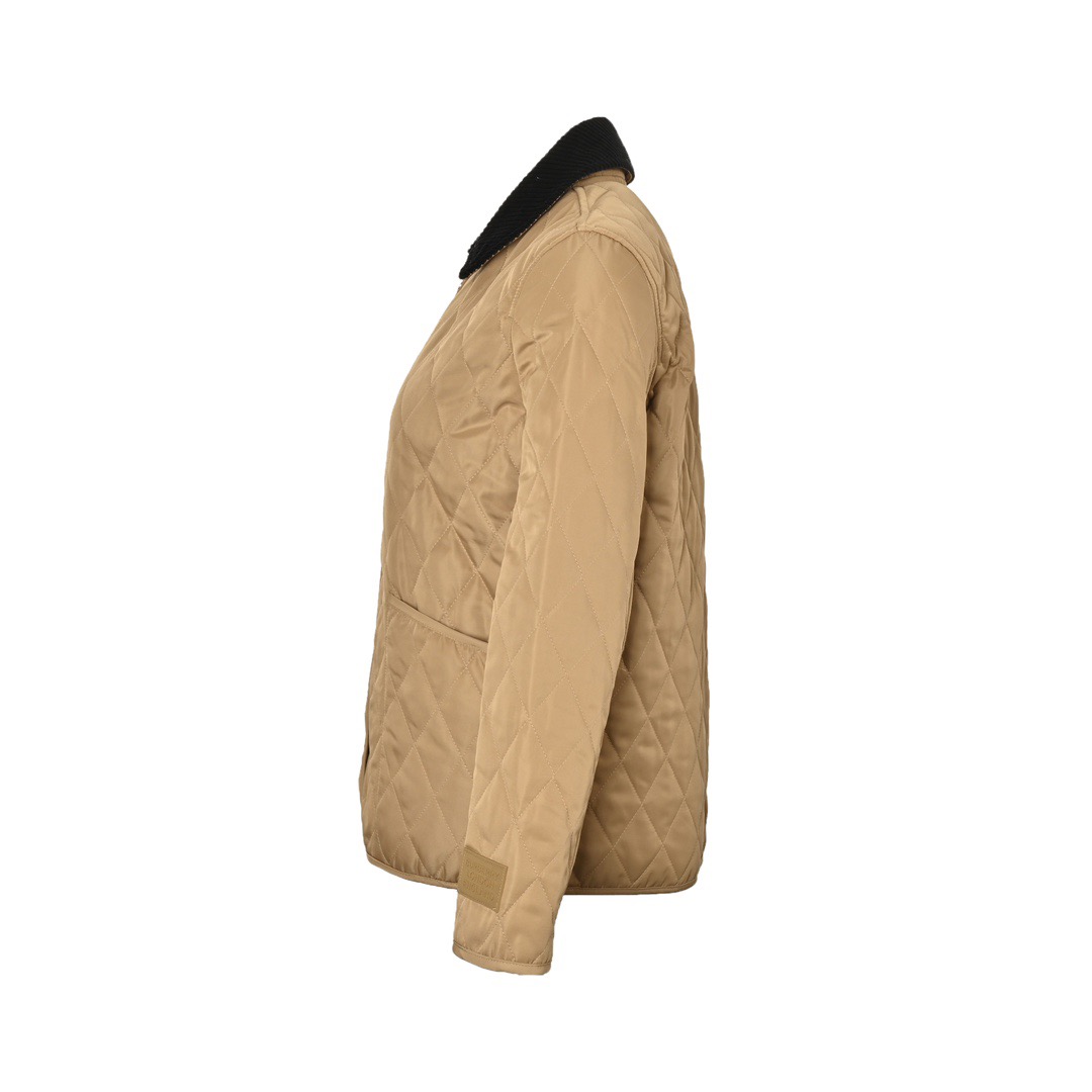 Burberry/巴宝莉 硅胶袖标复古菱格绗缝夹棉外套