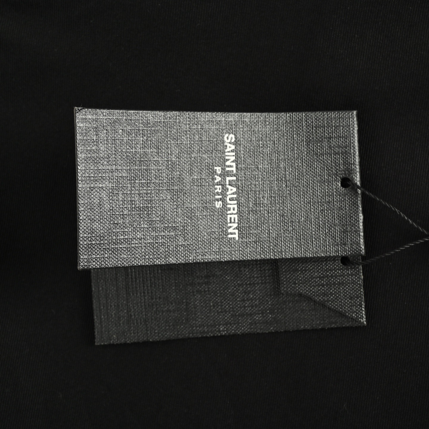 SaintLaurent/圣罗兰 口袋刺绣字母帆布衬衫外套