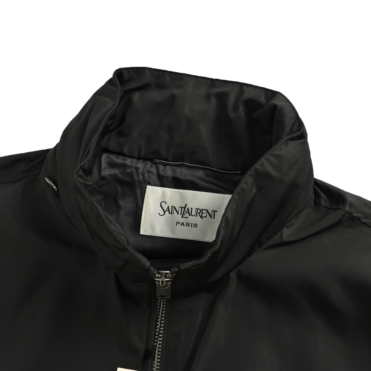 SaintLaurent/圣罗兰 字母小标隐藏帽尼龙夹克外套