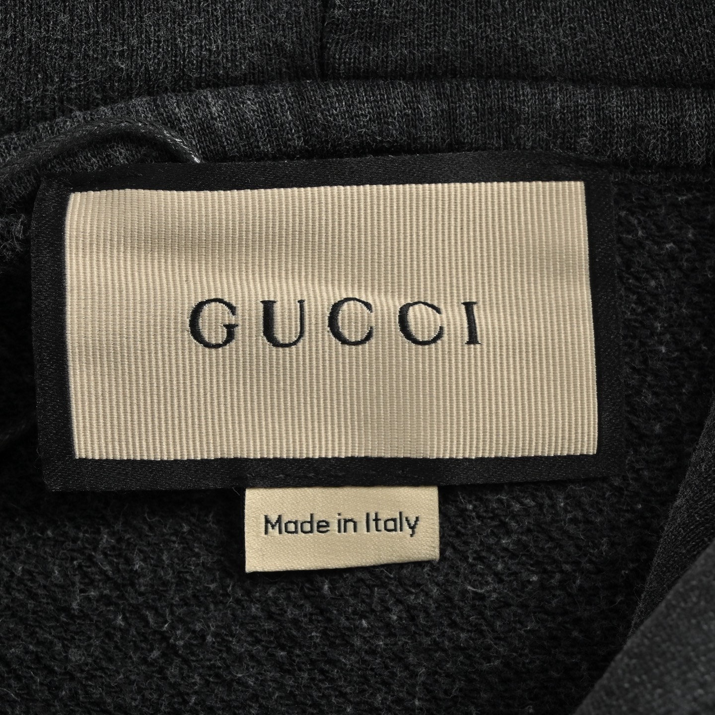Gucci/古驰 贴布字母水洗做旧连帽卫衣